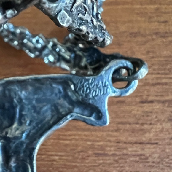 Robert Larin Necklace Brutalist Modernist Art Canadian OOAK Textured Pewter 60's - Picture 7 of 7